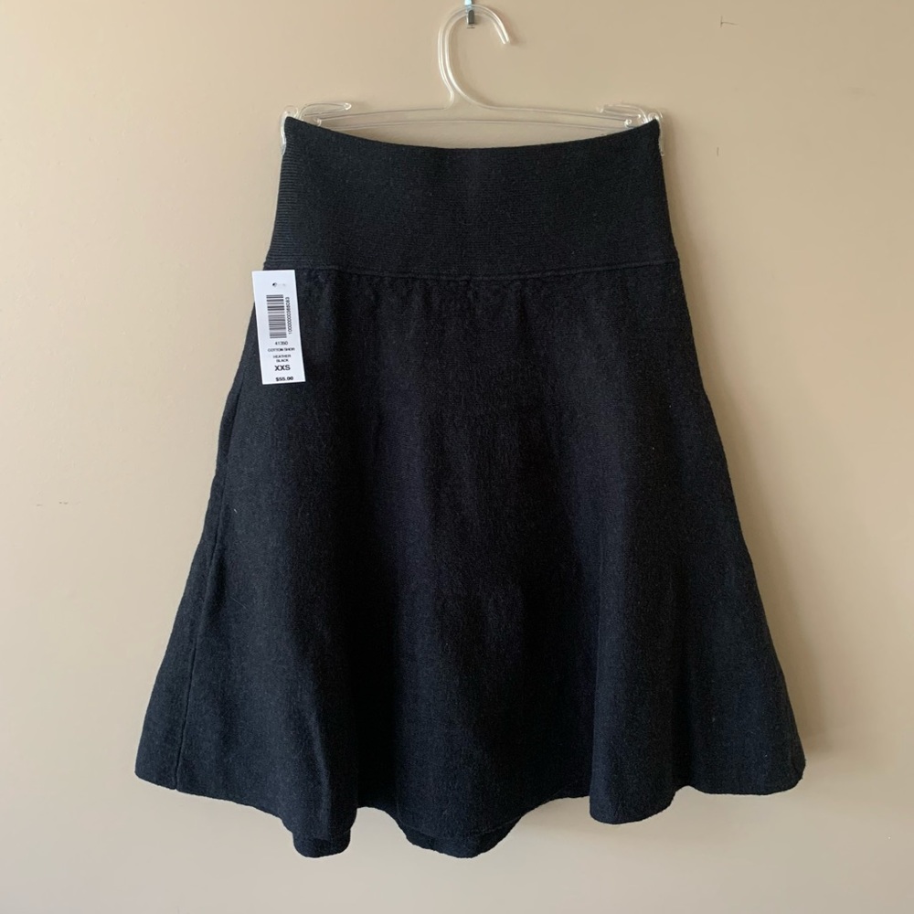 NWT Aritzia Talula Dark Grey Wool A-Line Skirt Size XXS